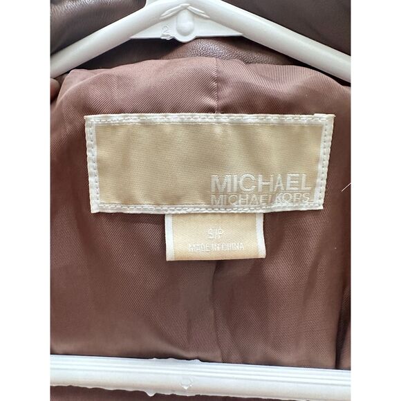 Michael Kors Leather Moto Jacket Size S Buttery Soft - Picture 6 of 10